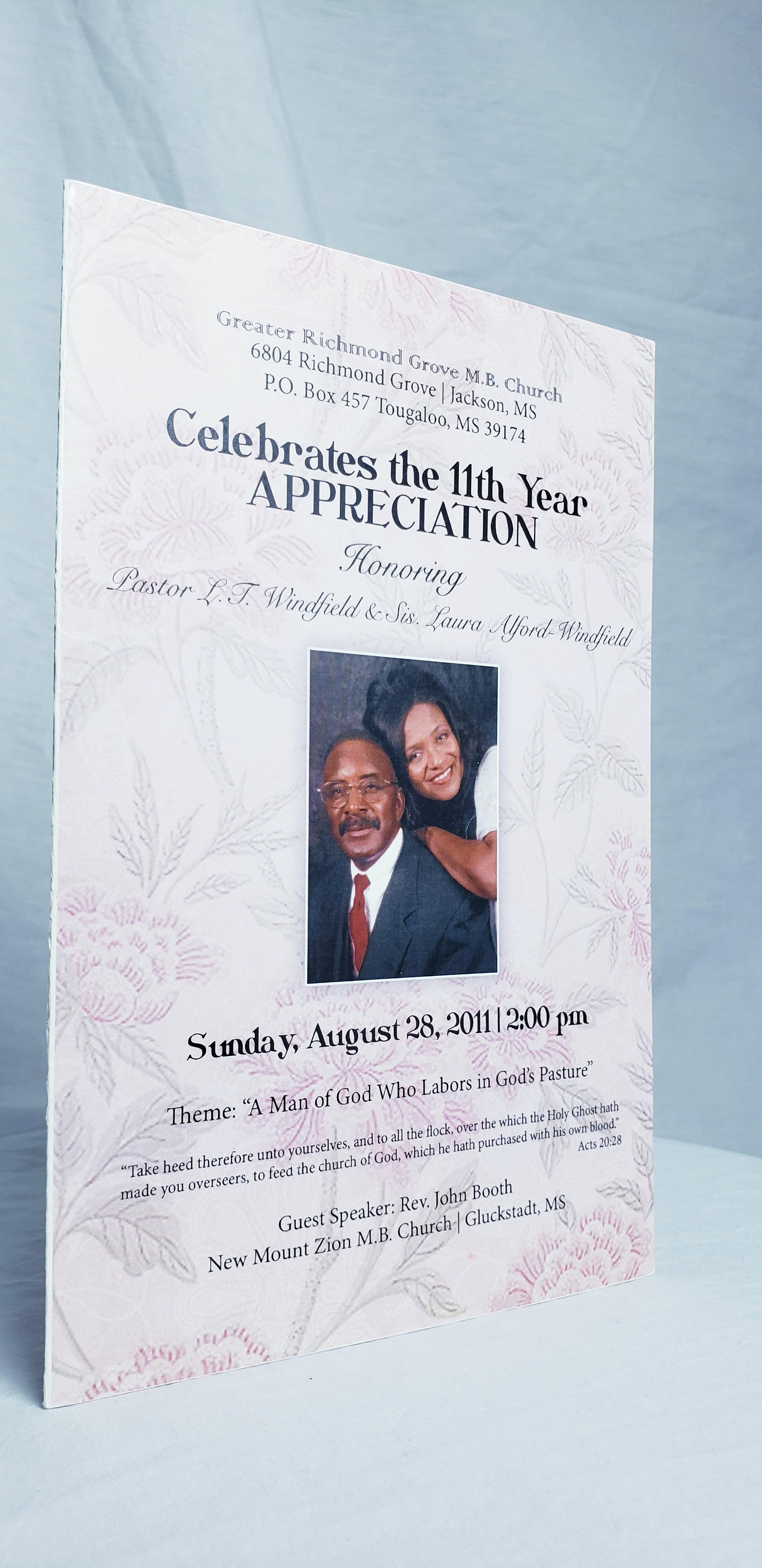 Church Program Booklet