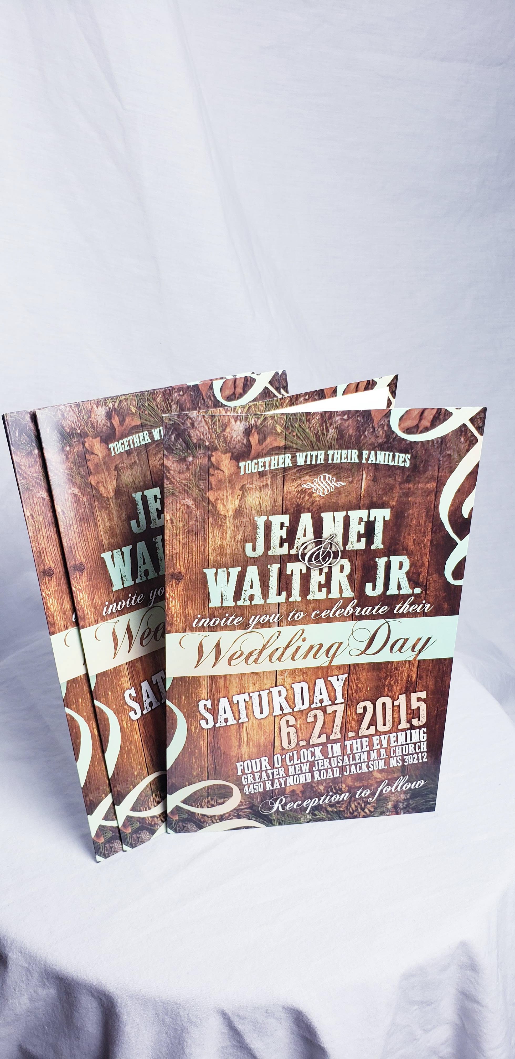 Half-fold Wedding Invitation