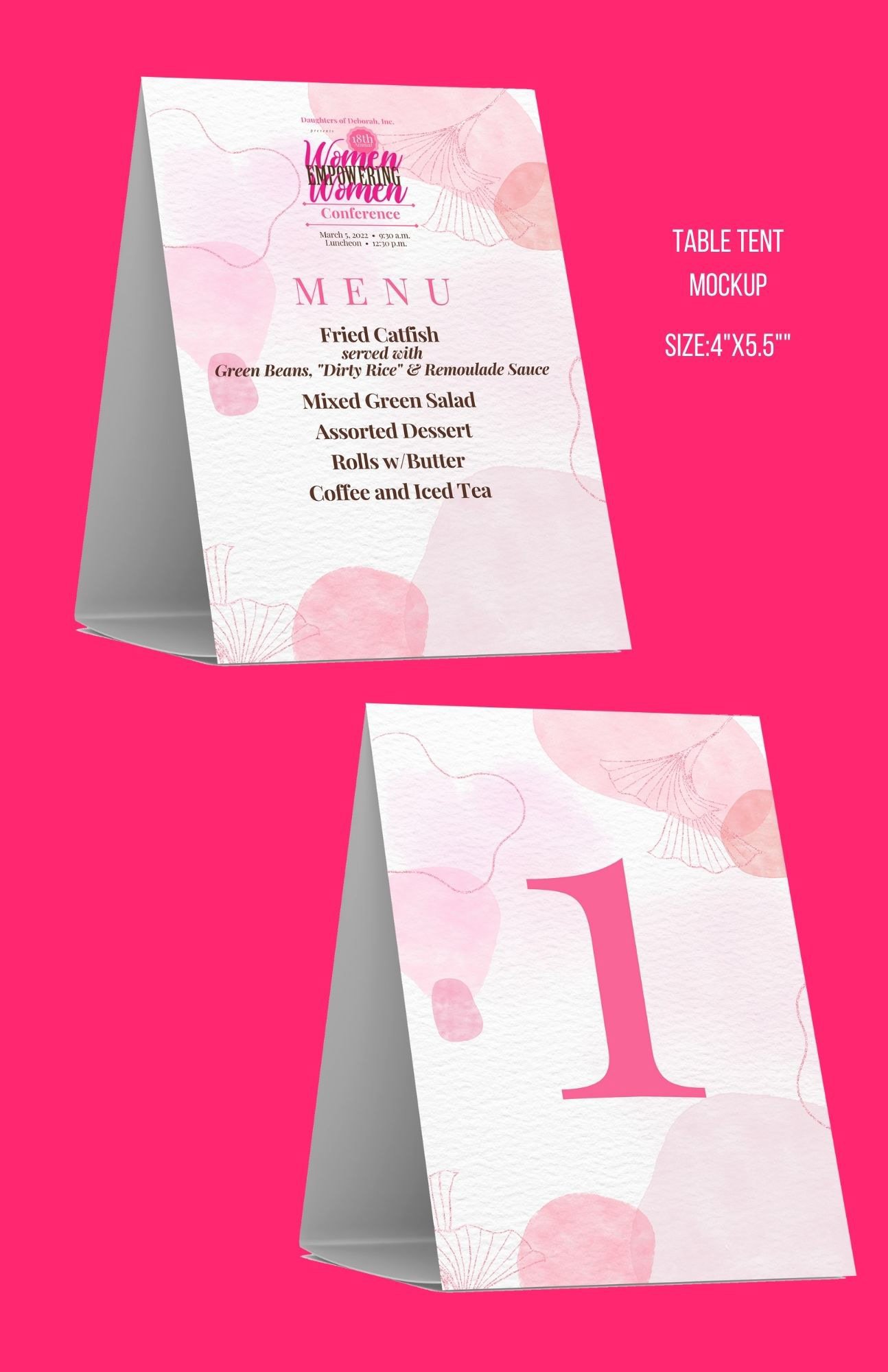 Menu Table Tents