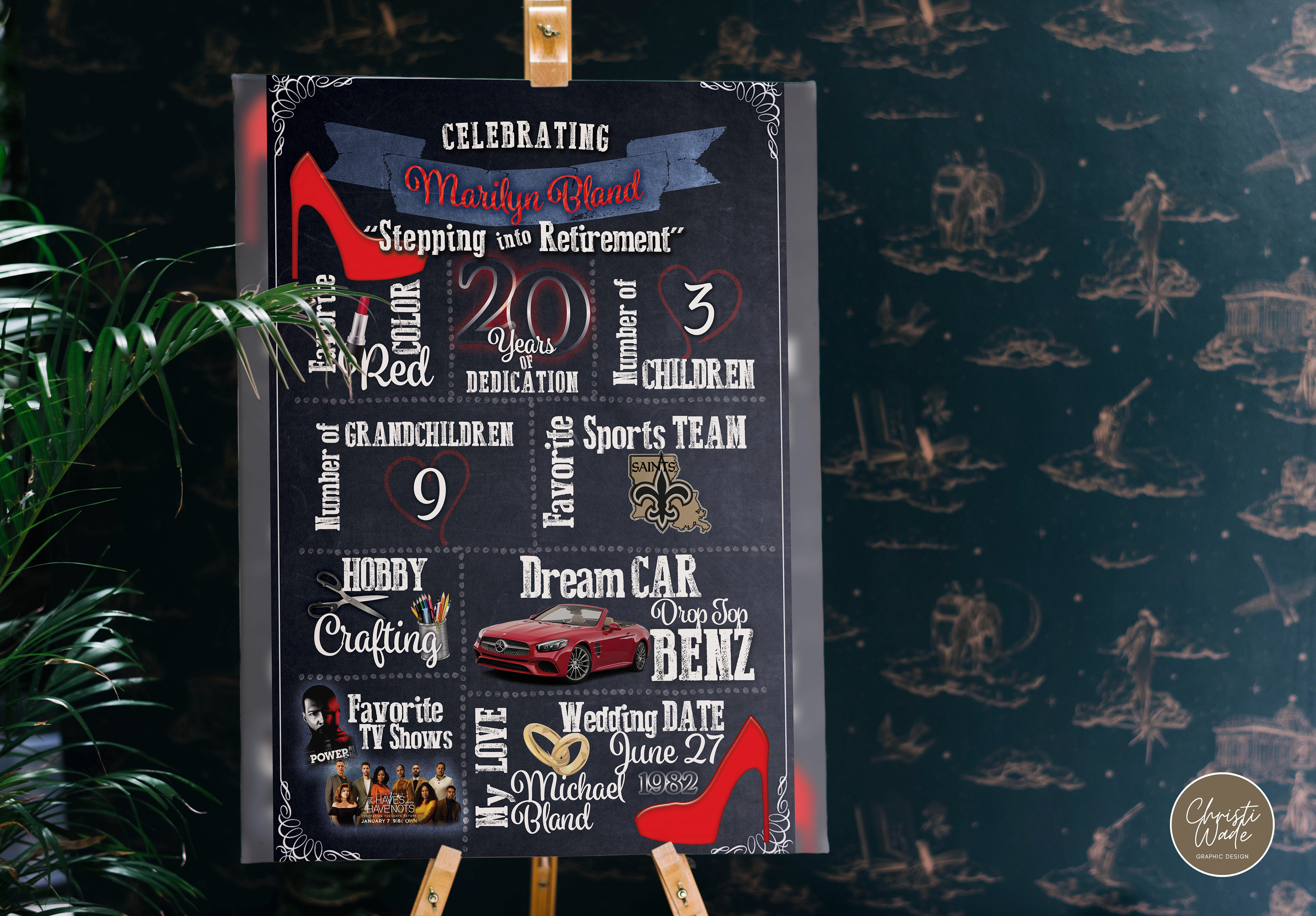 Retirement Party Foam Core Poster