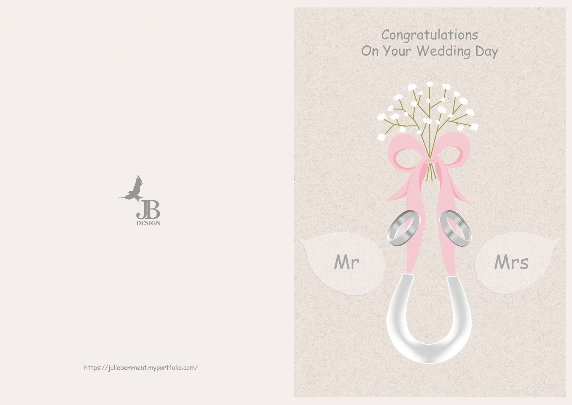 English Wedding Card