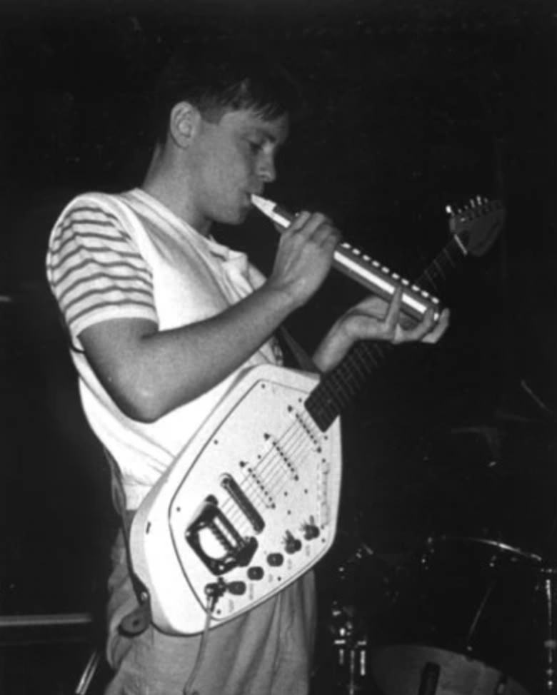 Bernard Sumner with the Vox and melodica