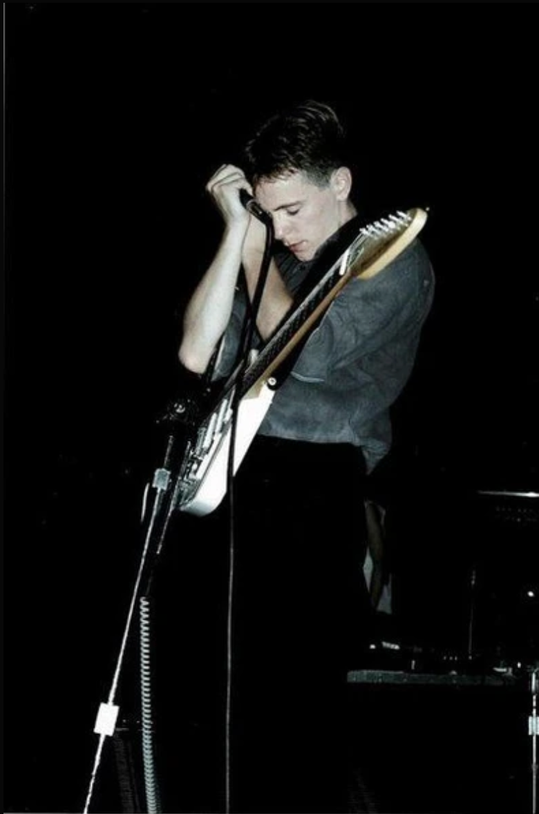 Bernard Sumner Rare photo of Bernard using the Vox Phantom
