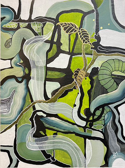 Study 24-6, acrylics on canvas panel, 9"x12", 2024.