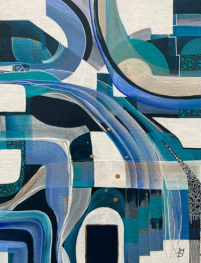 Study 24-13, acrylics on canvas panel, 9"x12", 2024.