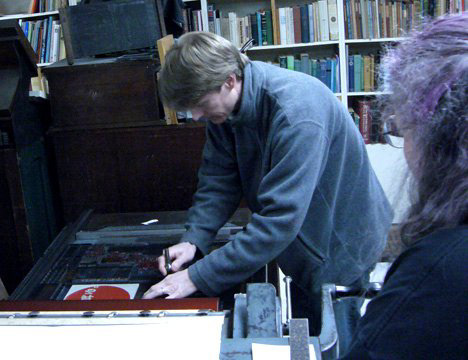 Inking the press
