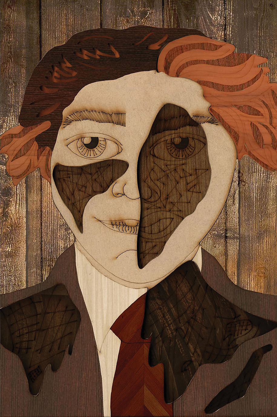'The Man With The Twisted Lip', mixed media