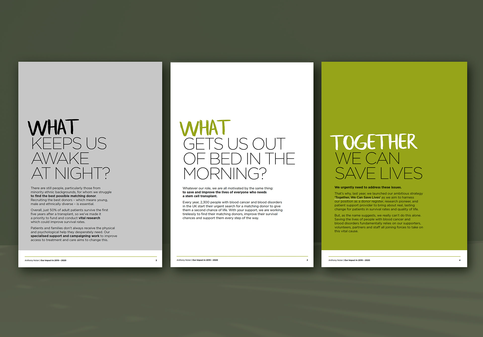 charity report inside page design