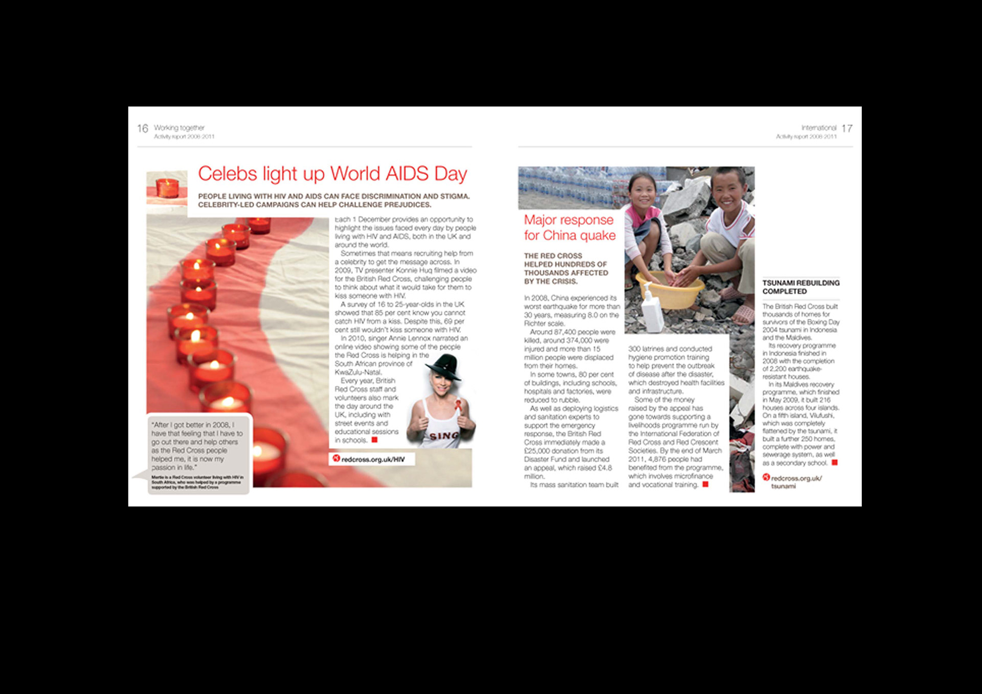 British Red Cross charity report design layout