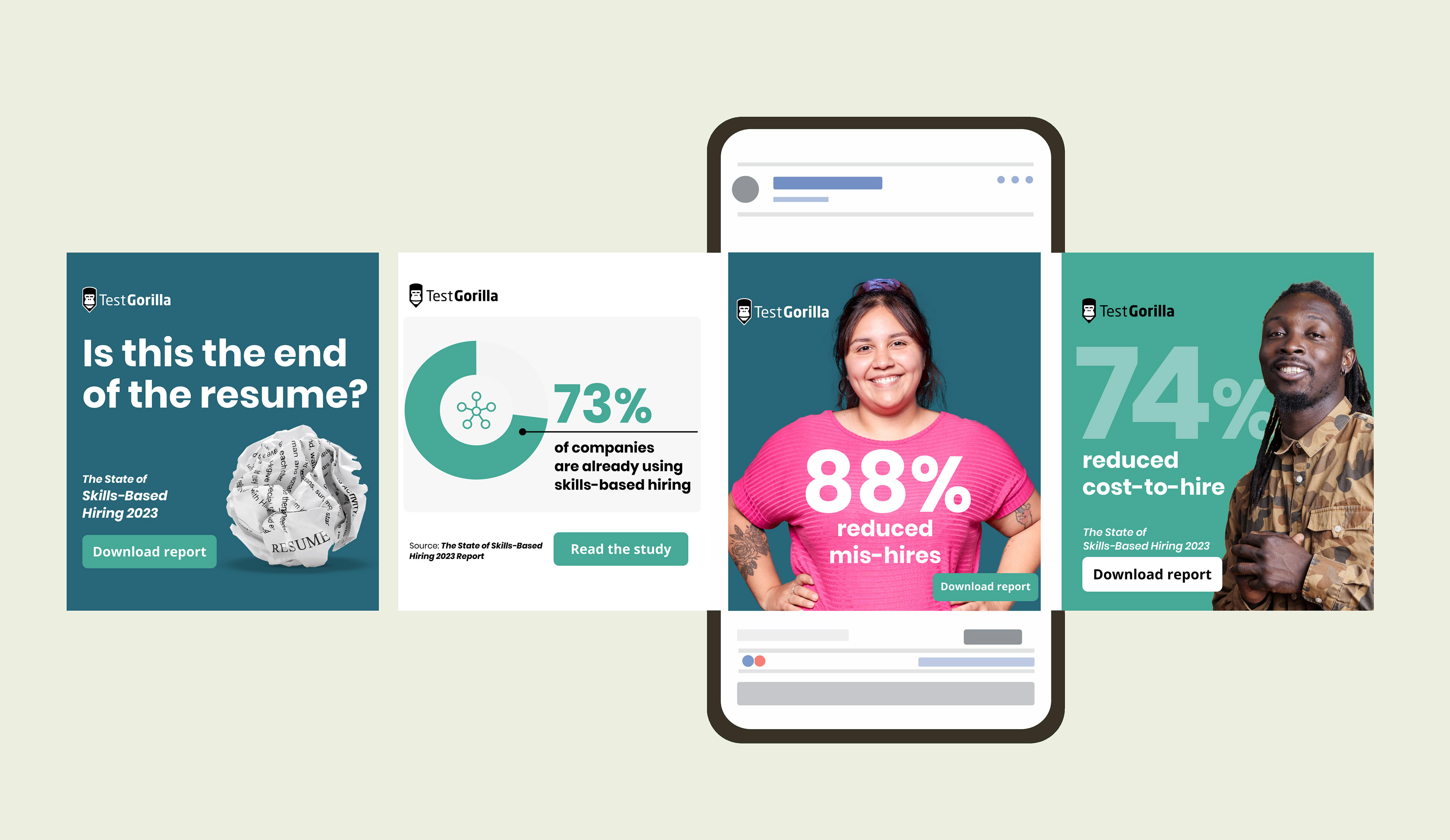 Digital report campaign UI design data visualisation