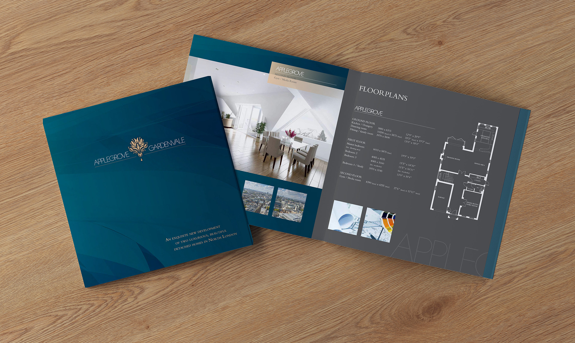 Property brochure design and layout floorplans