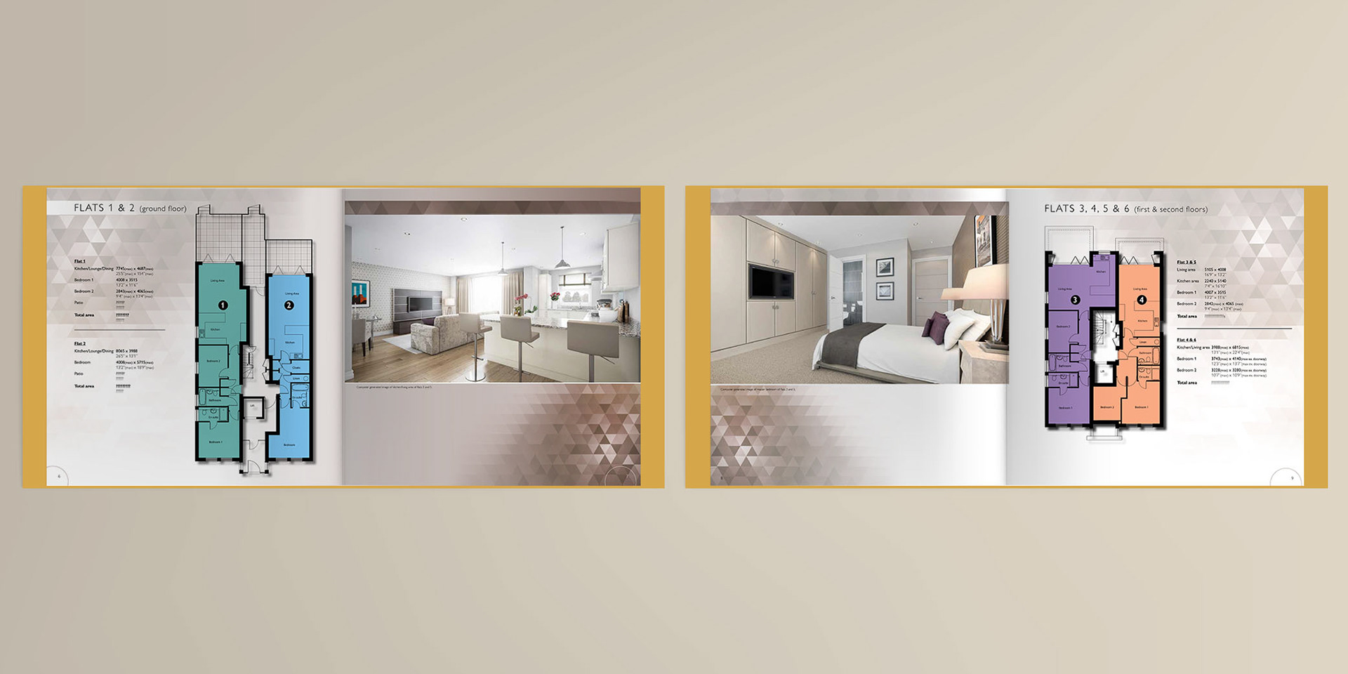 Property brochure design and layout floorplans