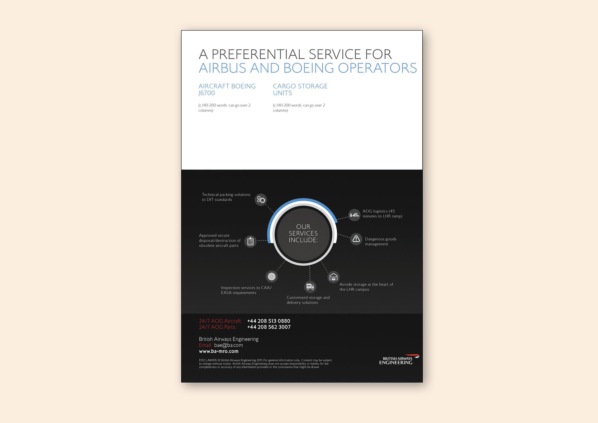 BA British Airways report design infographics