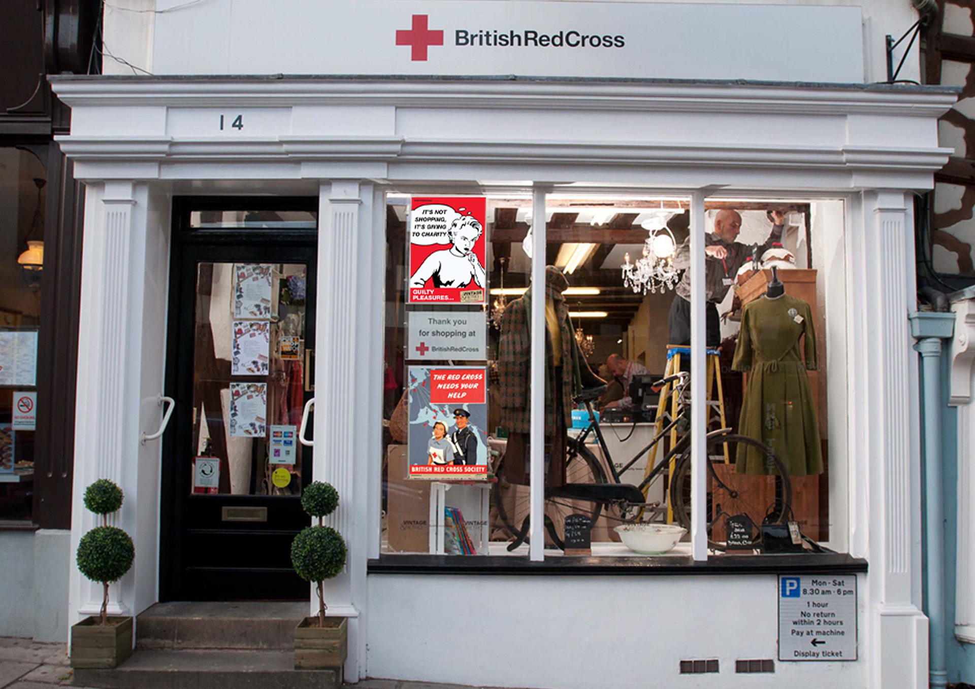 Retail design poster and label design shop window