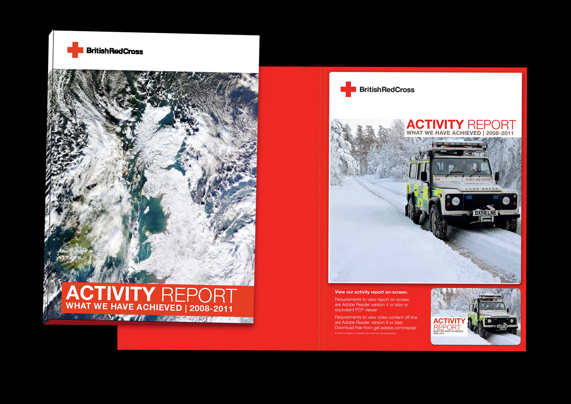 British Red Cross charity report design cover