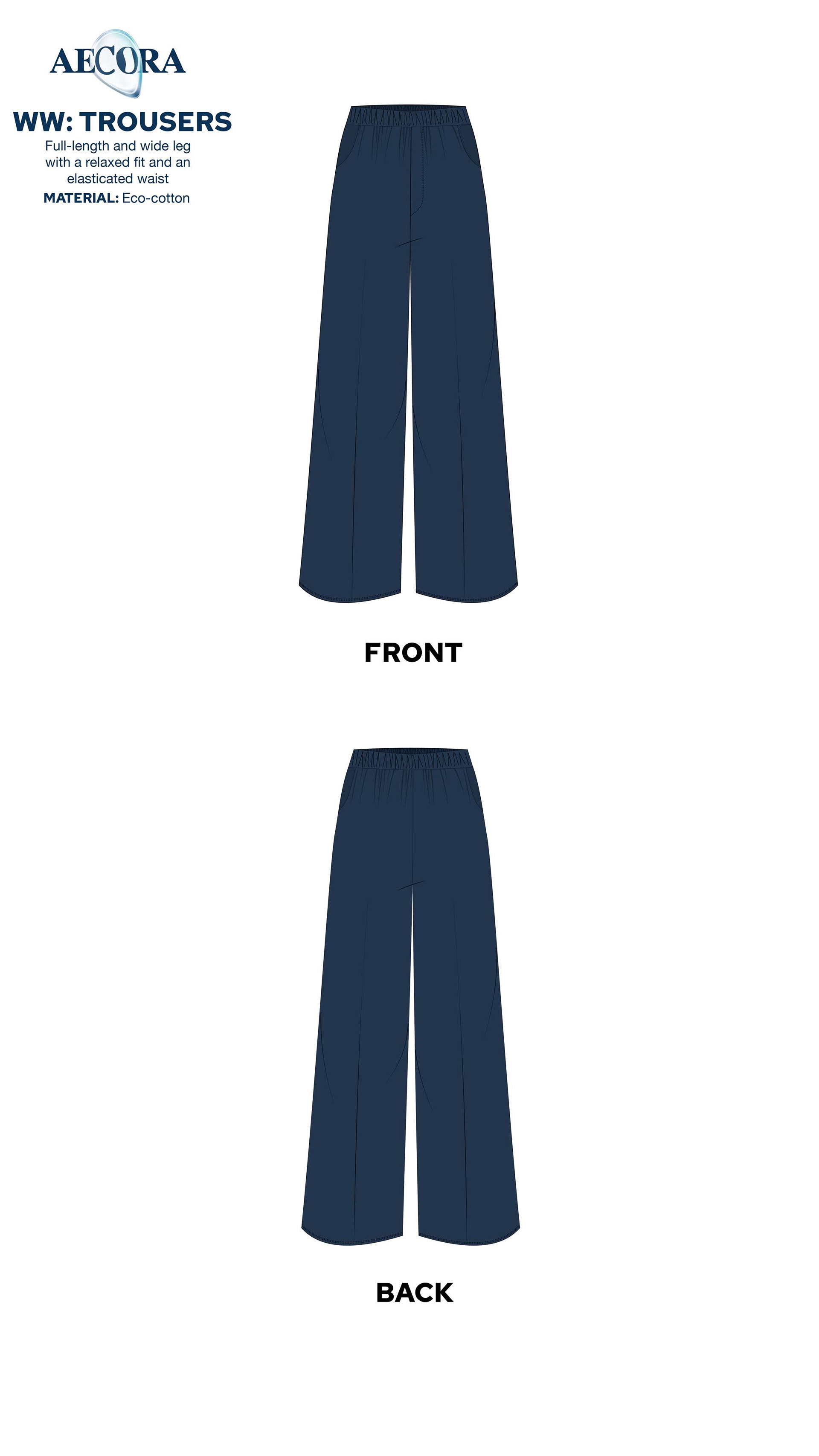 Trouser Technical Drawing by Libby
