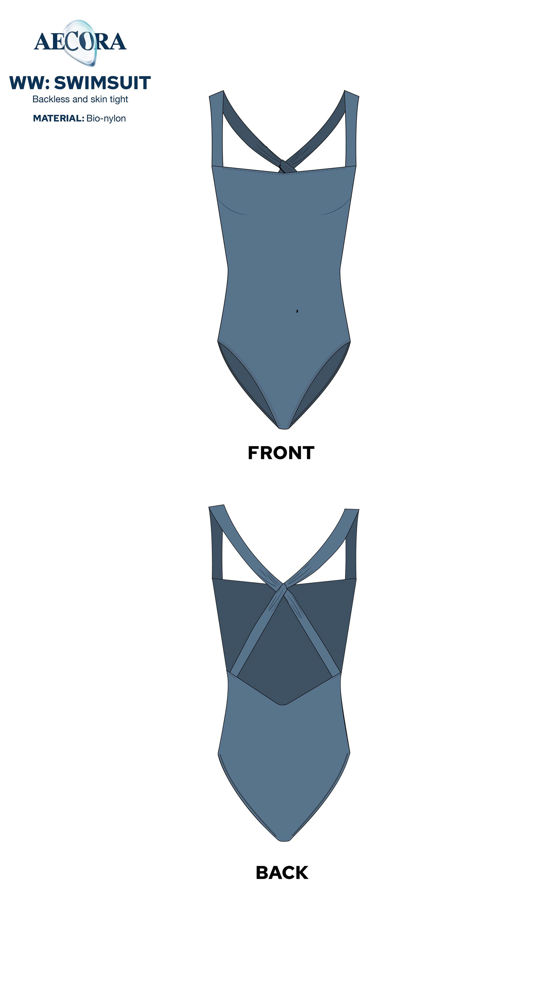 Swimsuit Technical Drawing by Libby