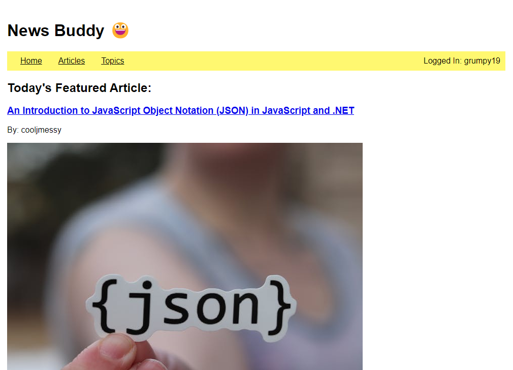 News Buddy Homepage