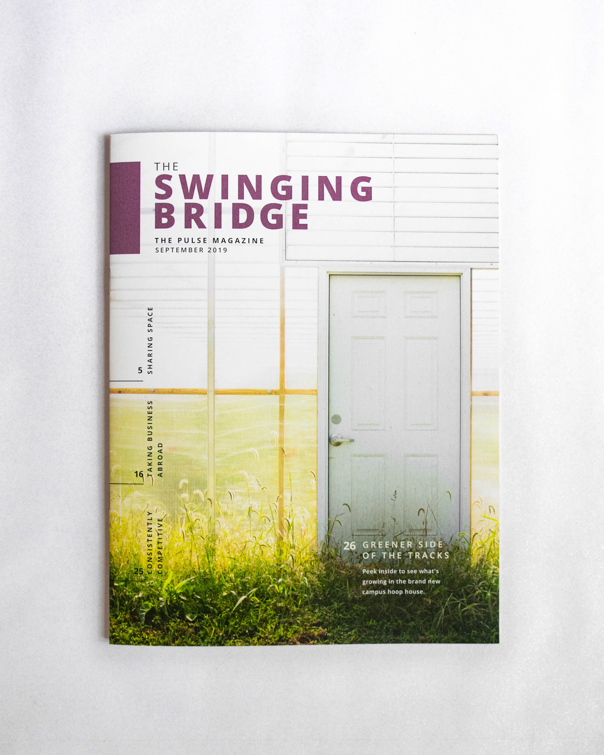 Photography for new campus greenhouse (3rd place – Magazine Cover at the David L. Adams Apple Awards)