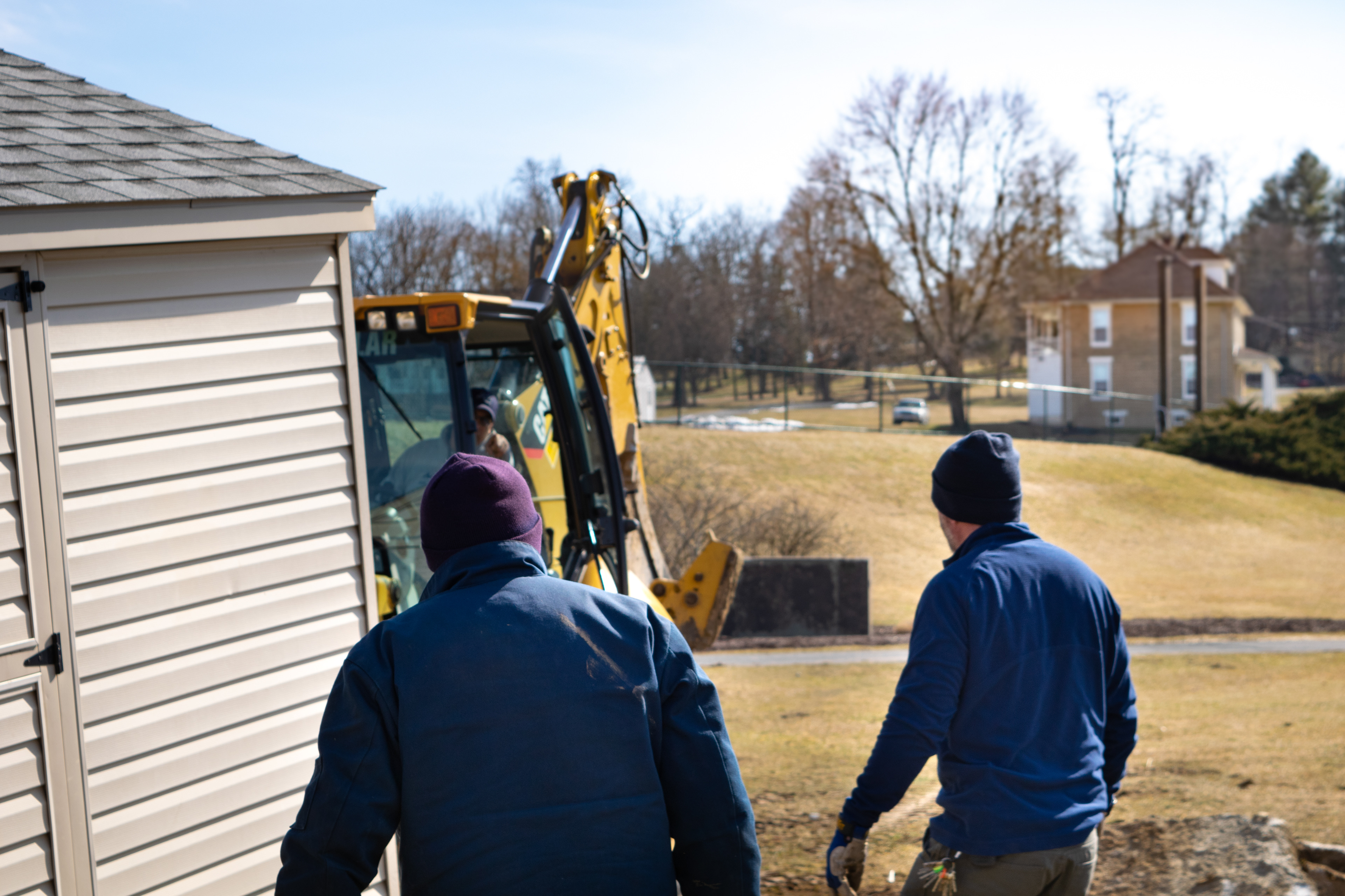 On today's to-do list: replace the shed behind Starry Softball Field.