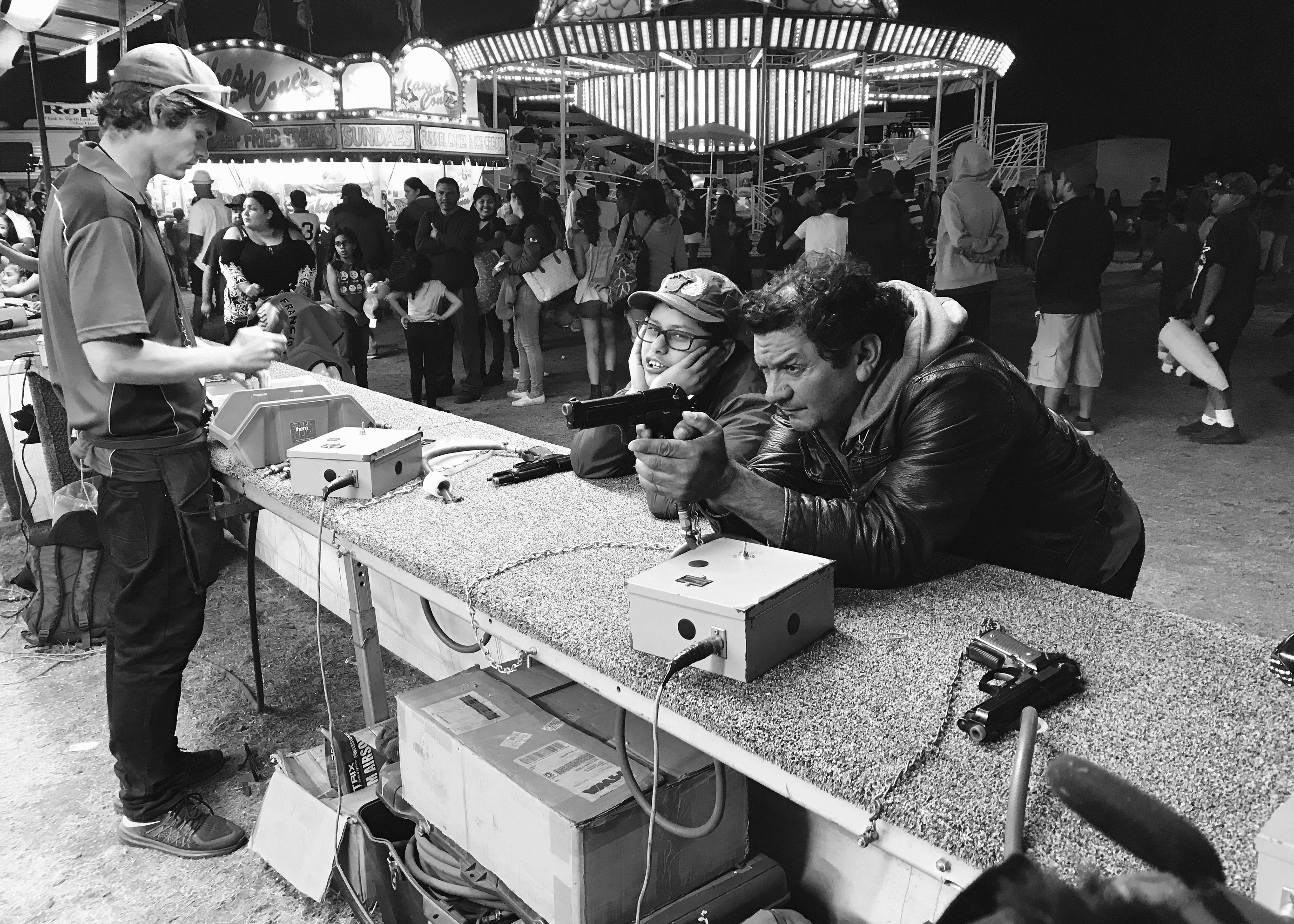 Shooting game at County Fair in Marin County by William Wayland