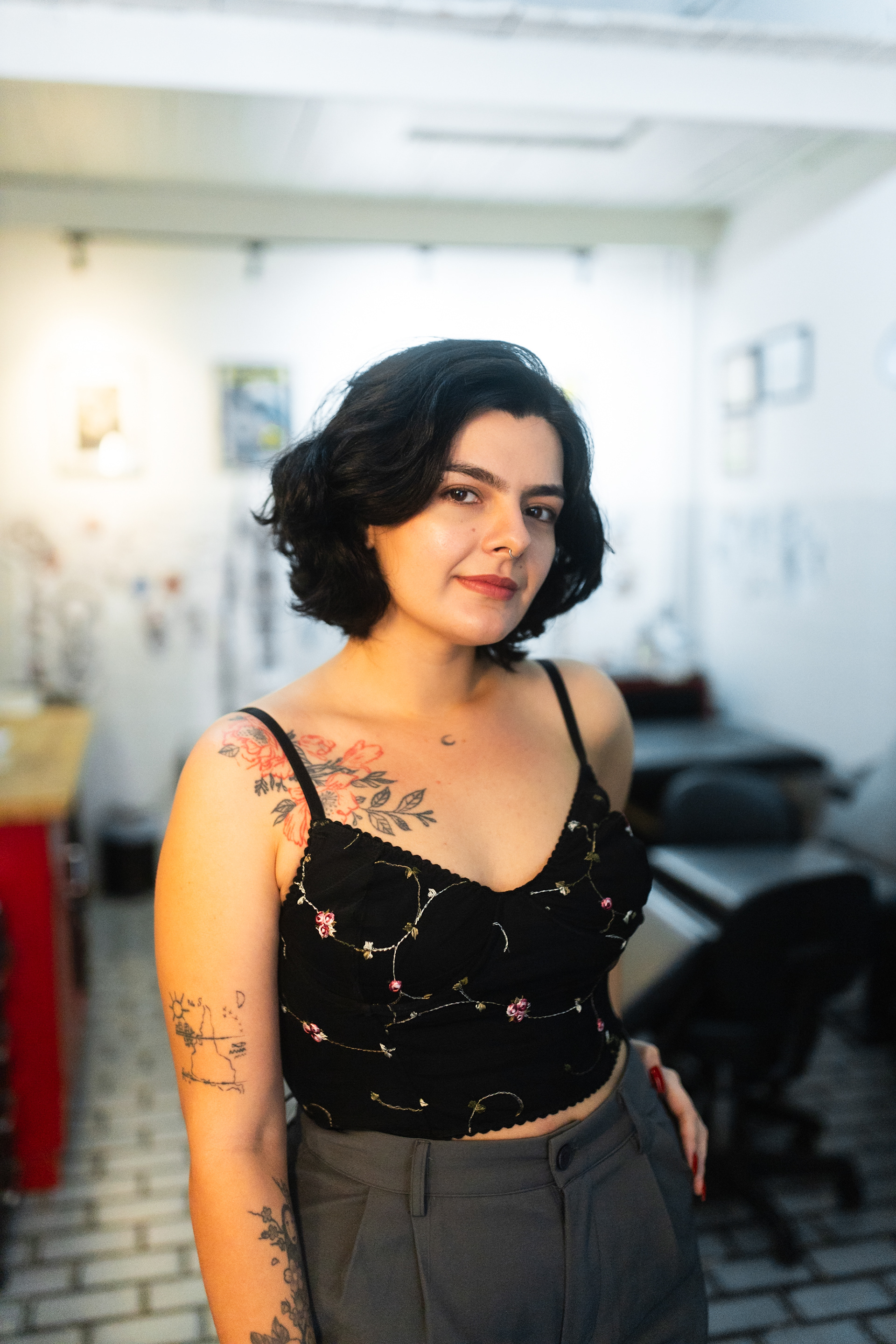 Kat - Tatuagem autoral feita no estúdio Gótika Tattoo, próximo à Vila Mariana