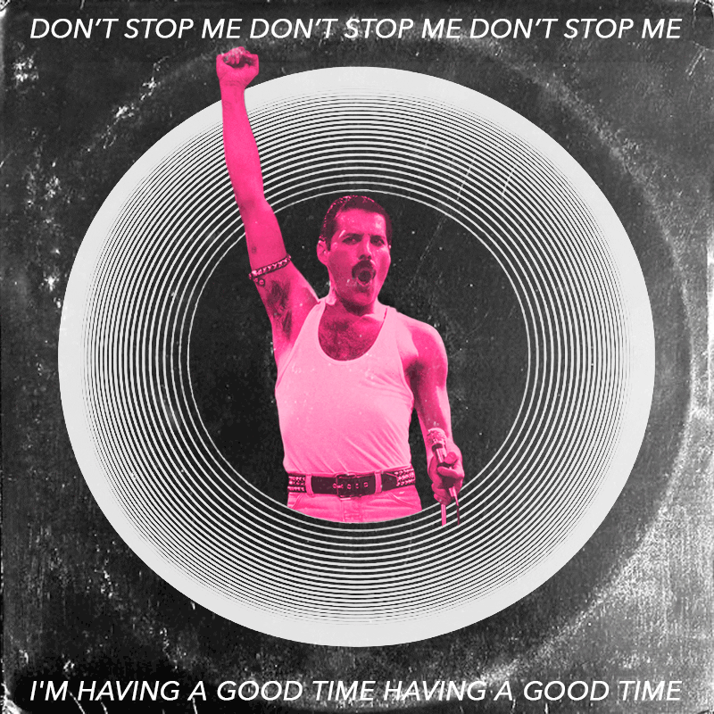 Animated edit inspired by Don't Stop Me Now by Queen