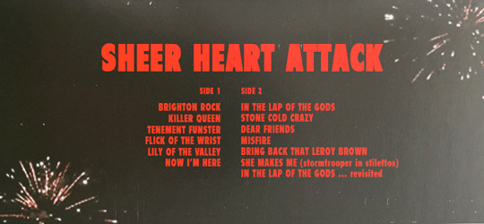 Track list of Sheer Heart Attack