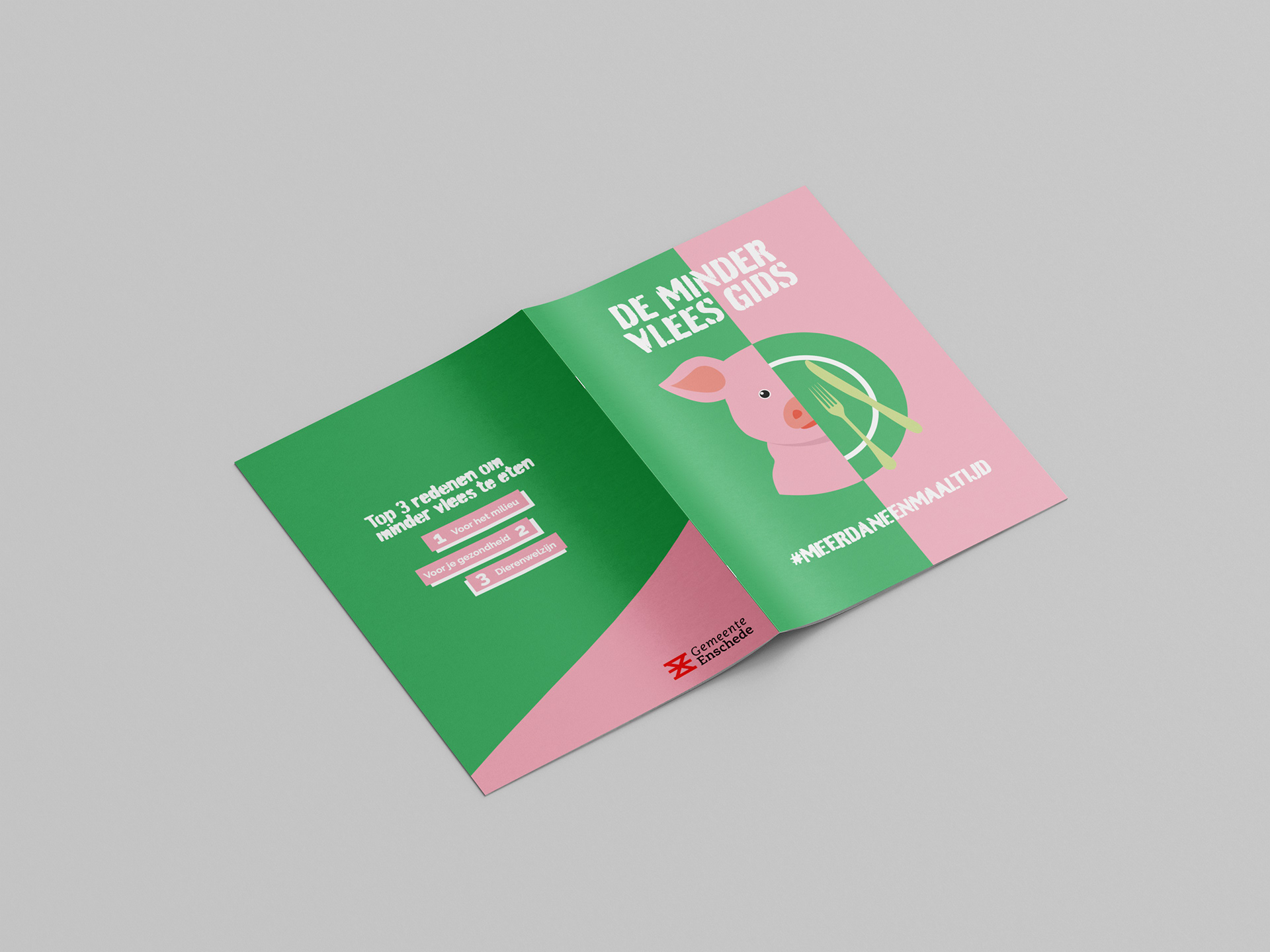 Educative booklet about eating less meat