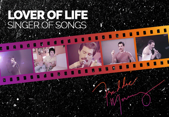 Edit for Freddie Mercury's birthday with a little filmstrip with moments from his career