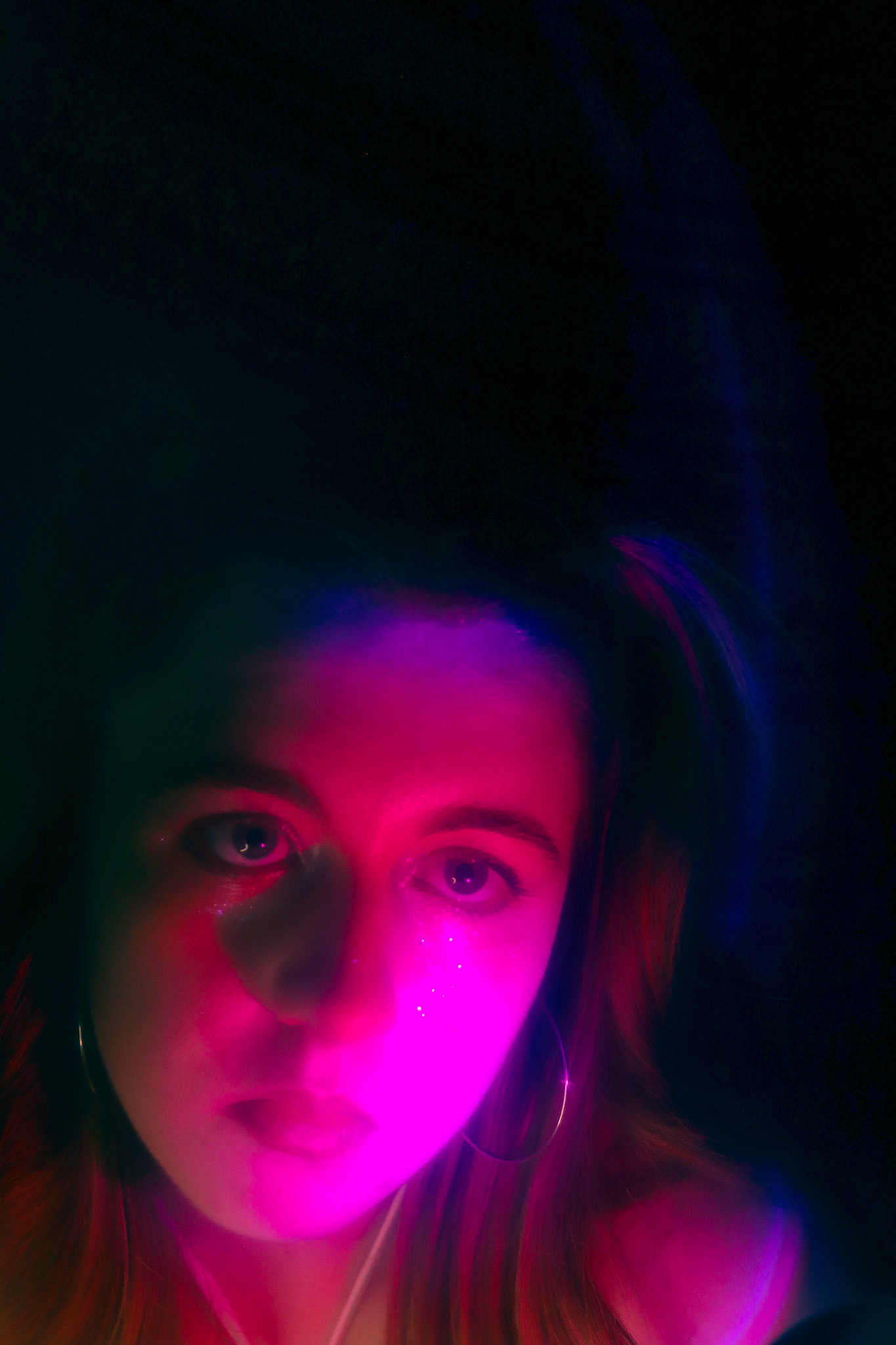 Shoot trying to show the sadness and darkness behind outside beauty and in relation to the digital world.