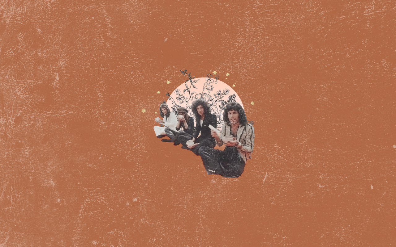 Queen in Japan in The 70s digital art