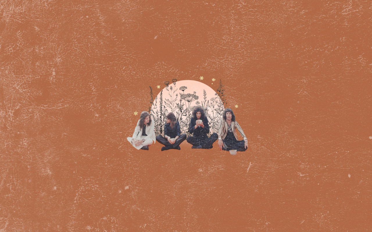 Queen in Japan in The 70s digital art