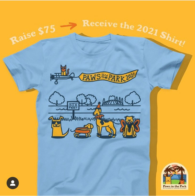 Logo and T-shirt Posted on Pet Alliance of Greater Orlando's Instagram