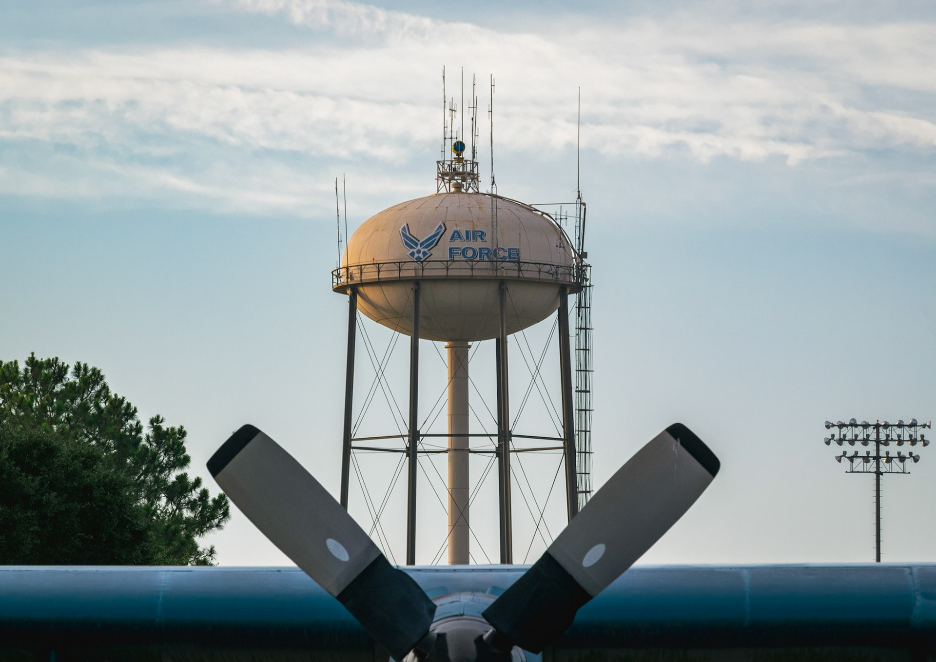 C-130 and Water Tower, Moody AFB, GA