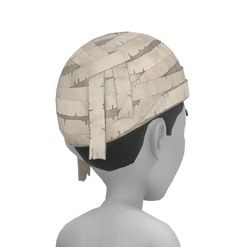 Mummy head wrap. Texture by Kristy de Guzman. Model by Joel Dang.