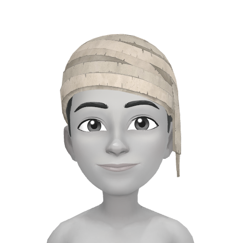 Mummy head wrap. Texture by Kristy de Guzman. Model by Joel Dang.