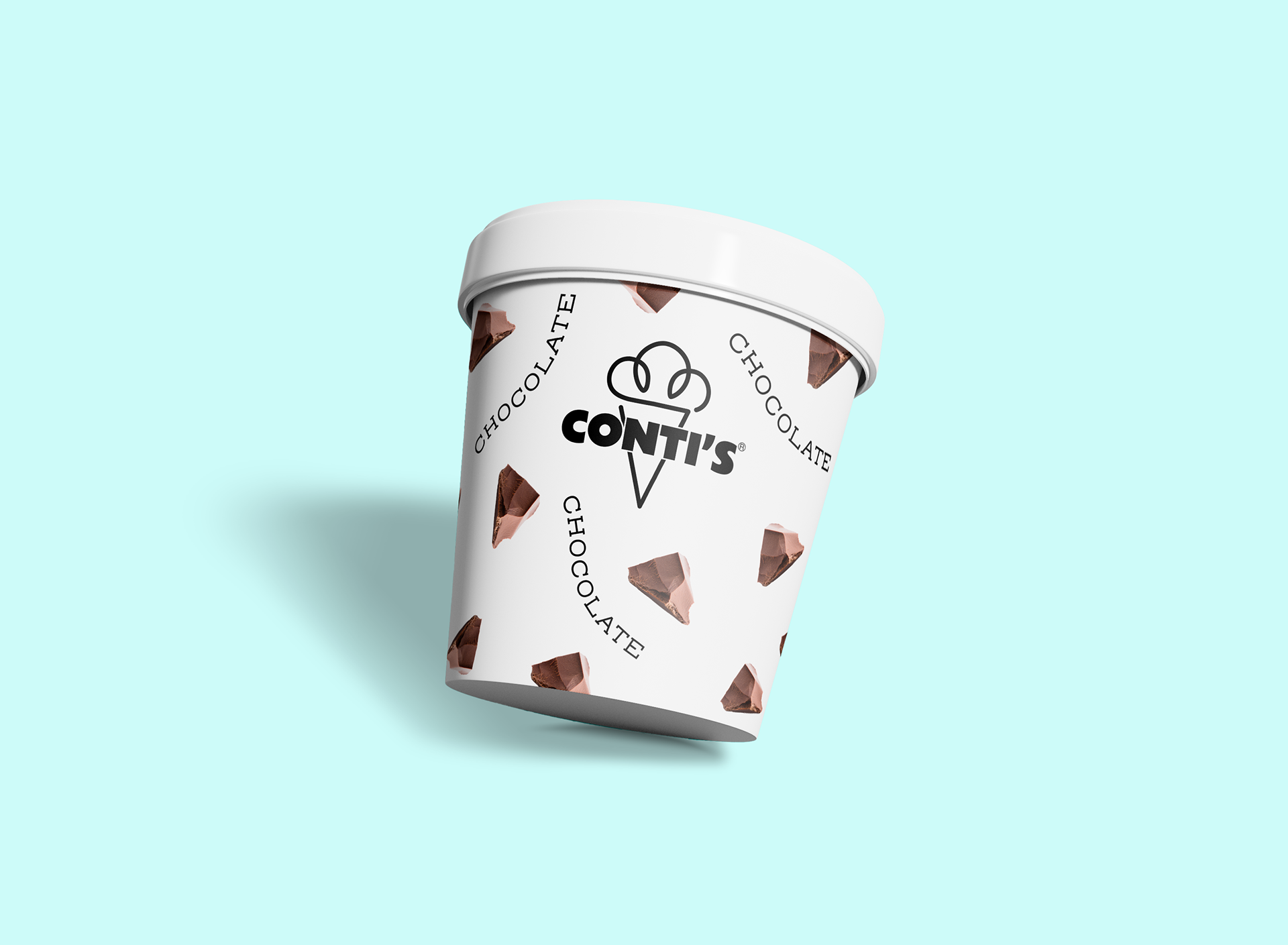 Packaging concept - ice cream tub chocolate