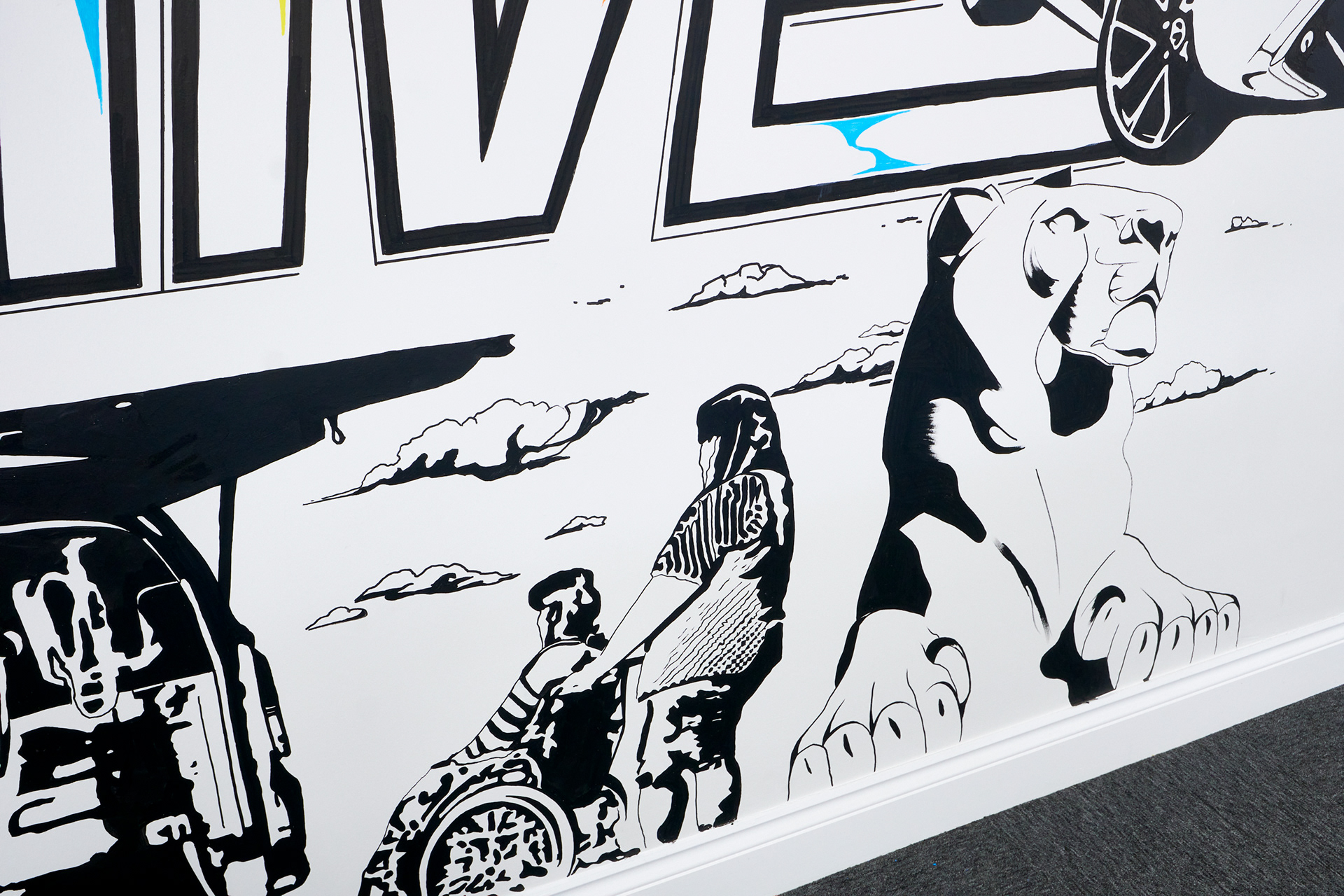 Office mural art work for Allied Vehicles Company, Glasgow