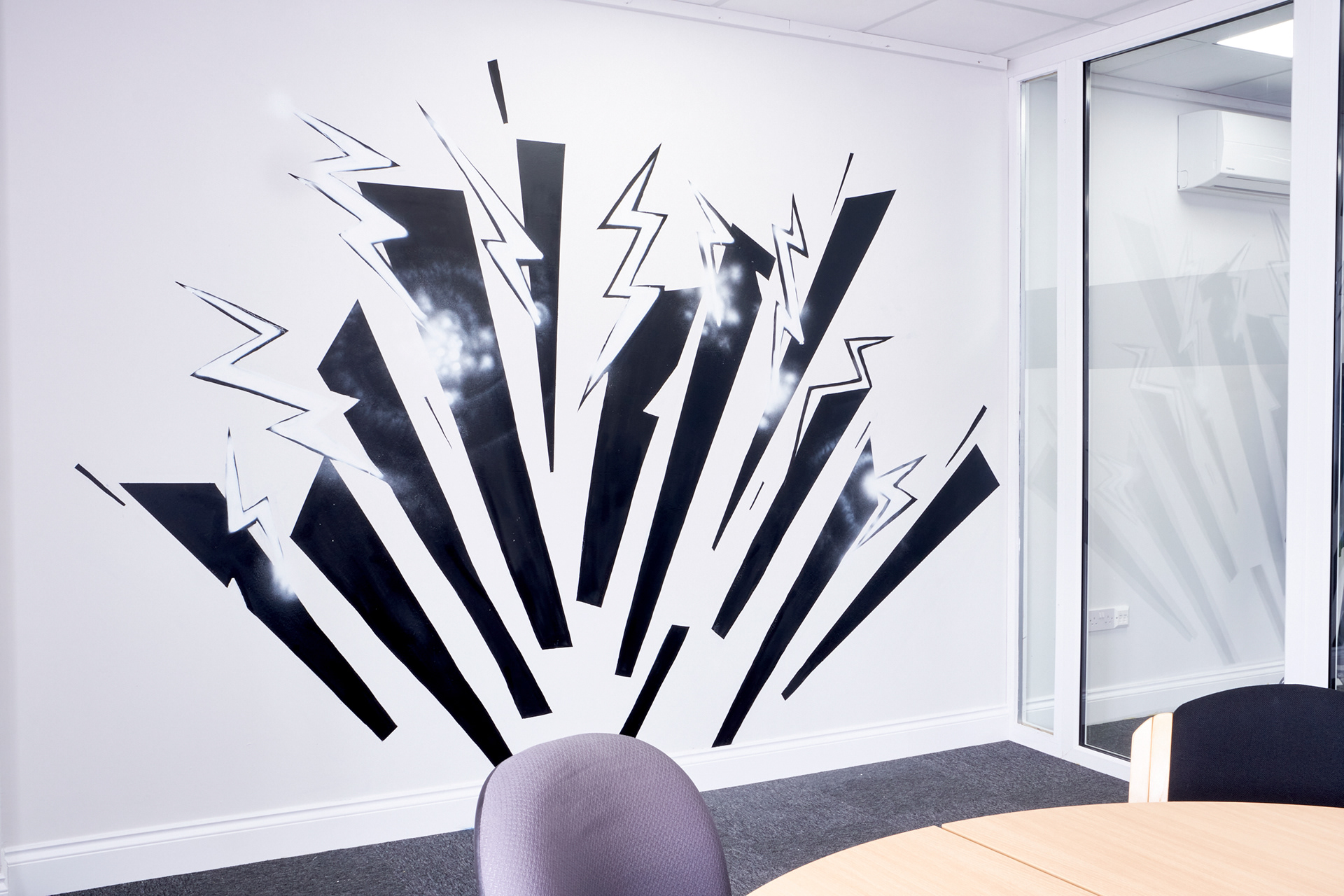 Office mural art work for Allied Vehicles Company, Glasgow
