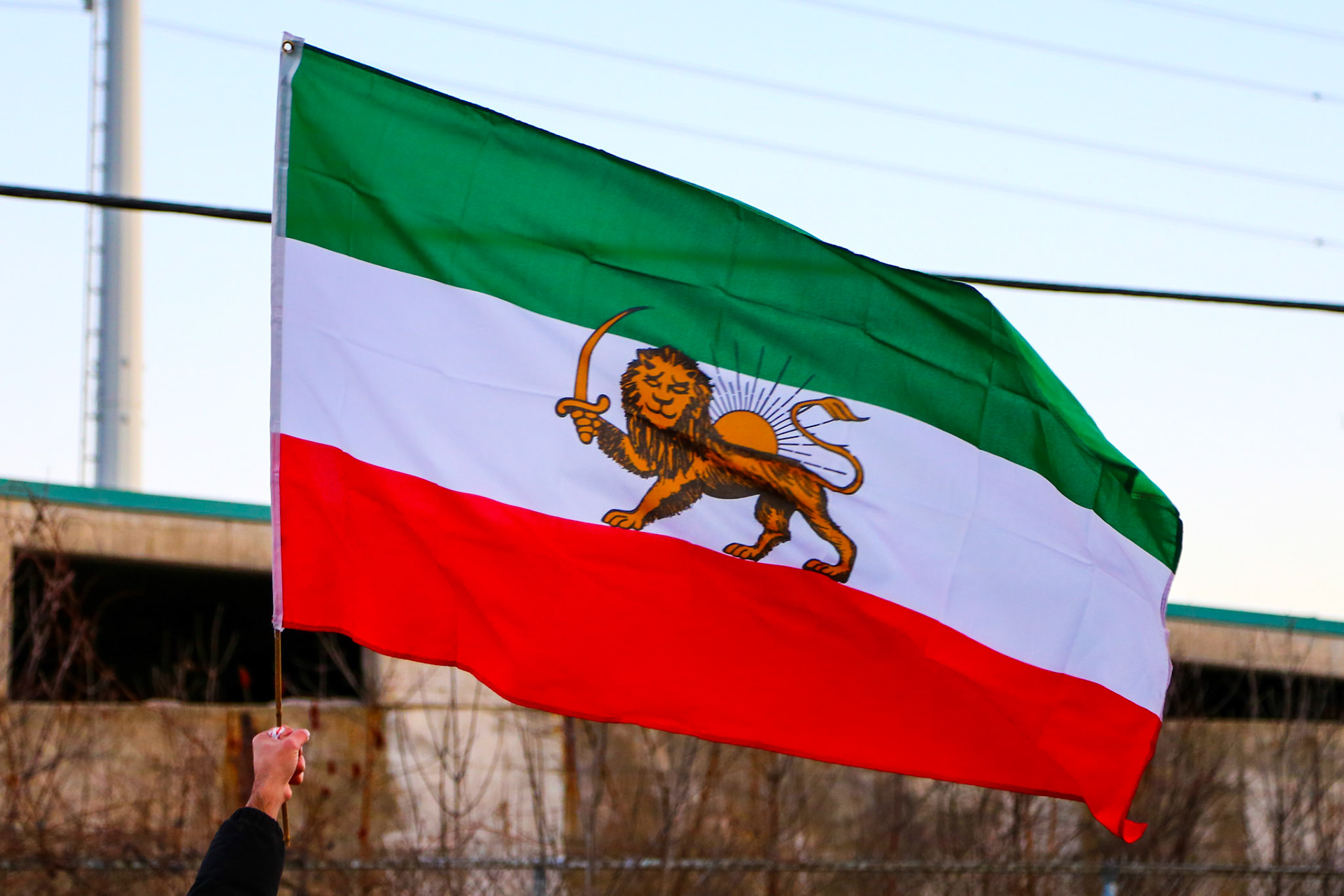 Le drapeau royal Iranien avant la révoltution Islamique