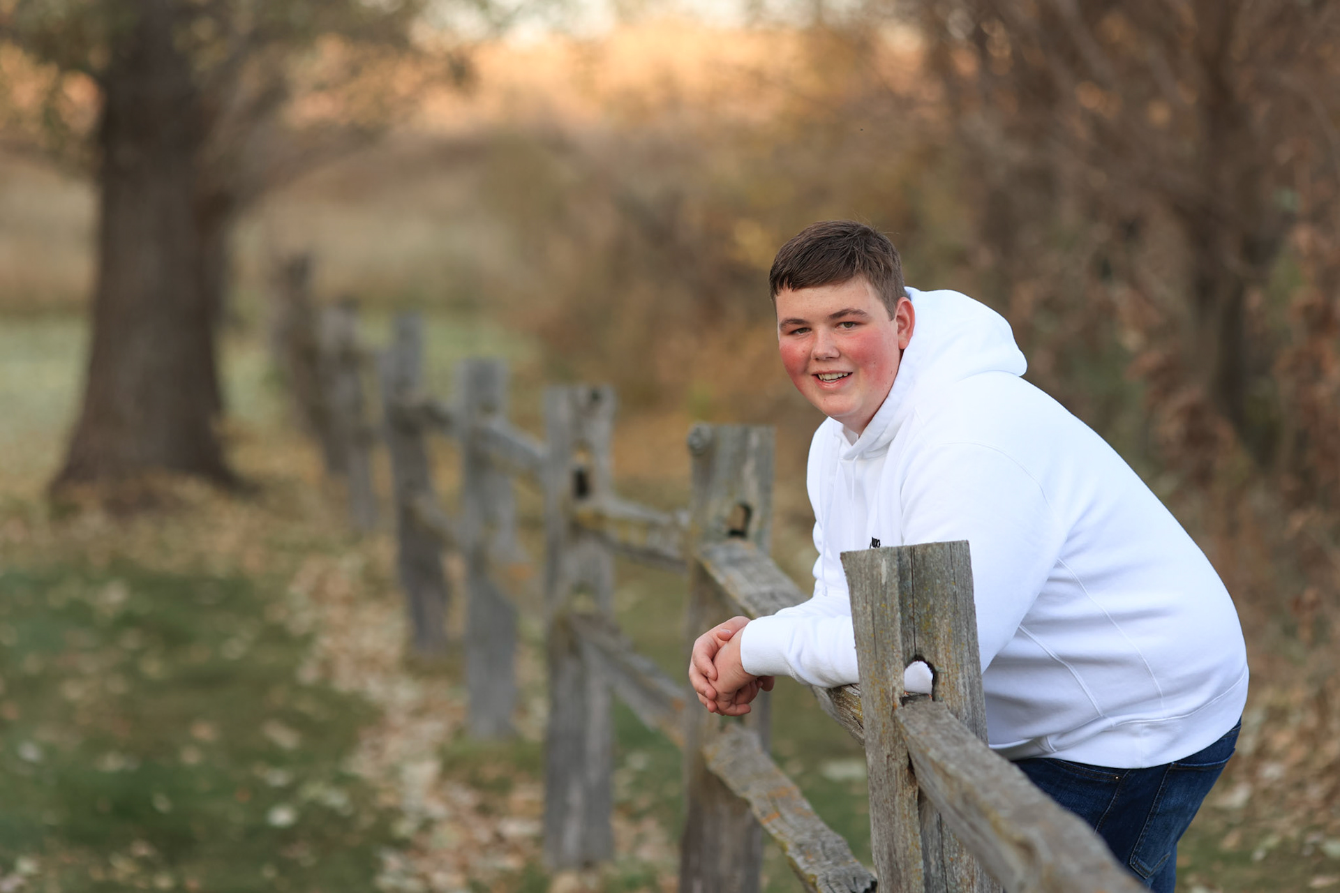 Leaning on Fence 3