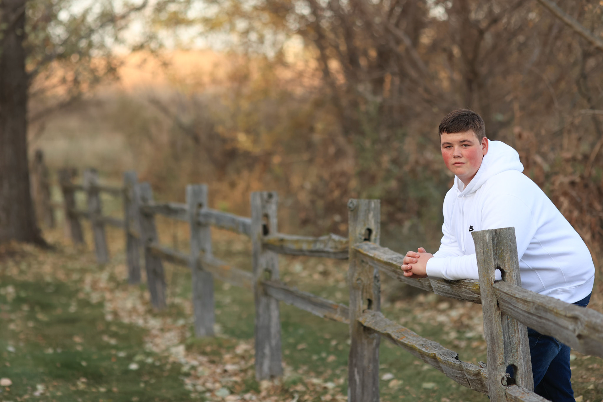 Leaning on Fence 1