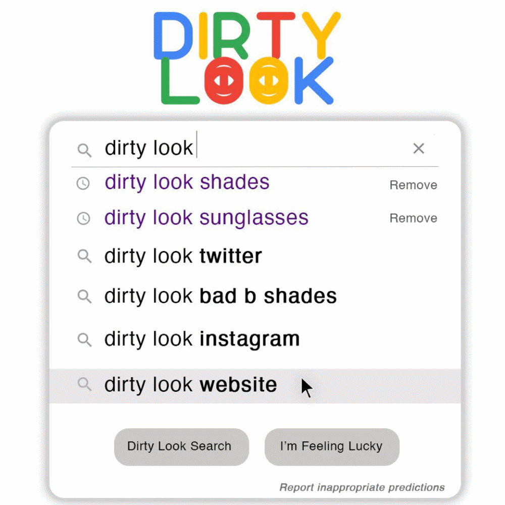 Dirty Look Google Search (Website Launch Post)