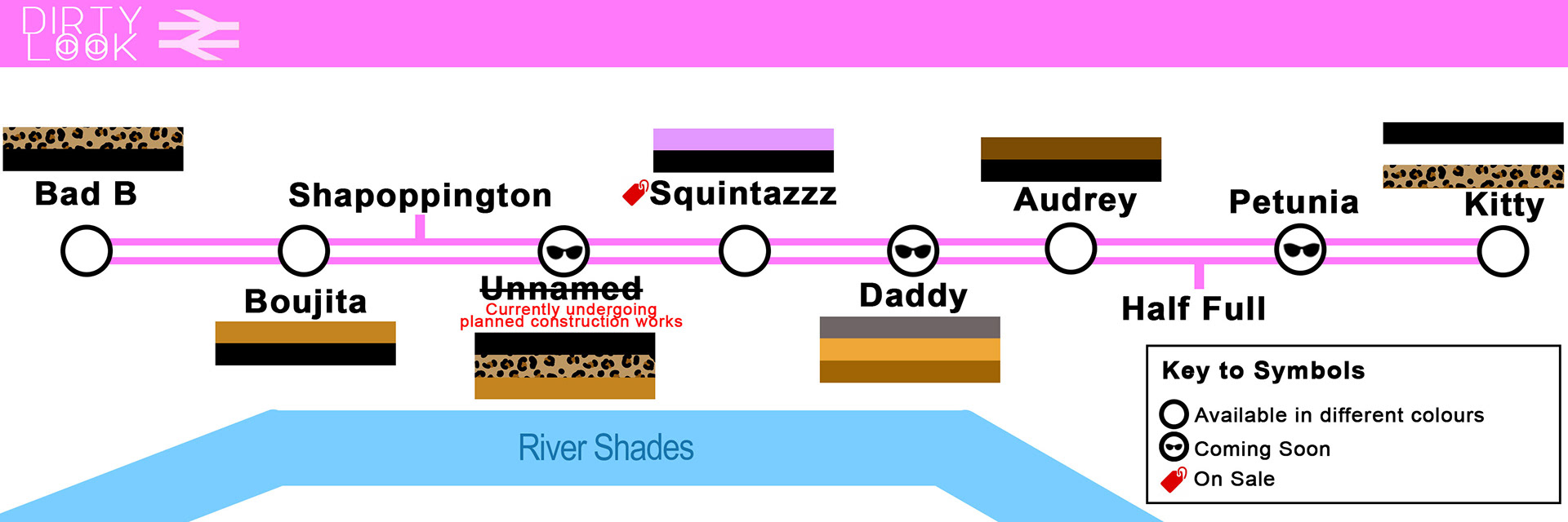 Dirty Look Train Line inspired by TfL 