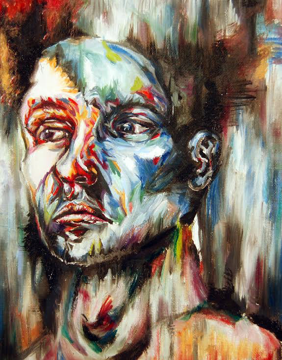 Gaze, oil on canvas, 7 x 10