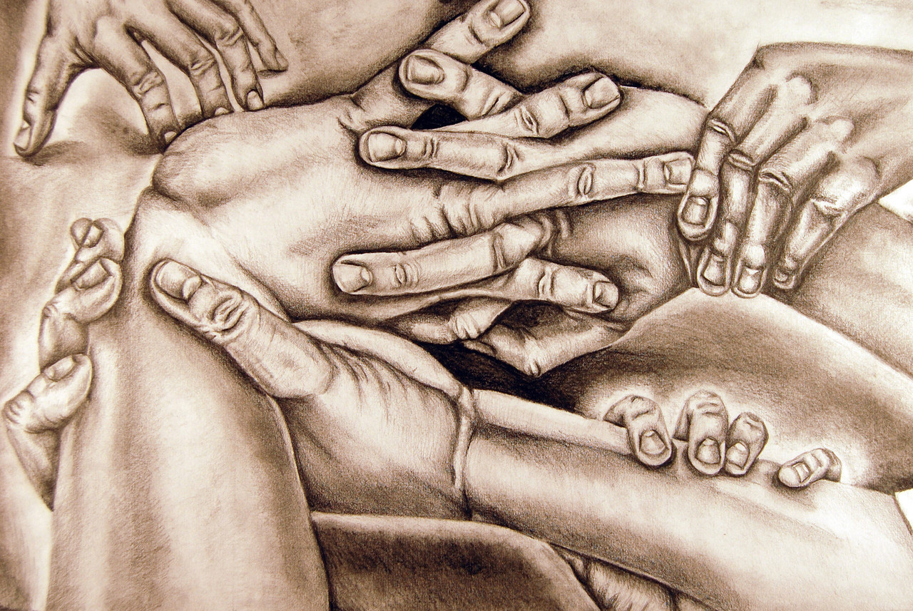 Hand Study, graphite on paper, 15 x 10