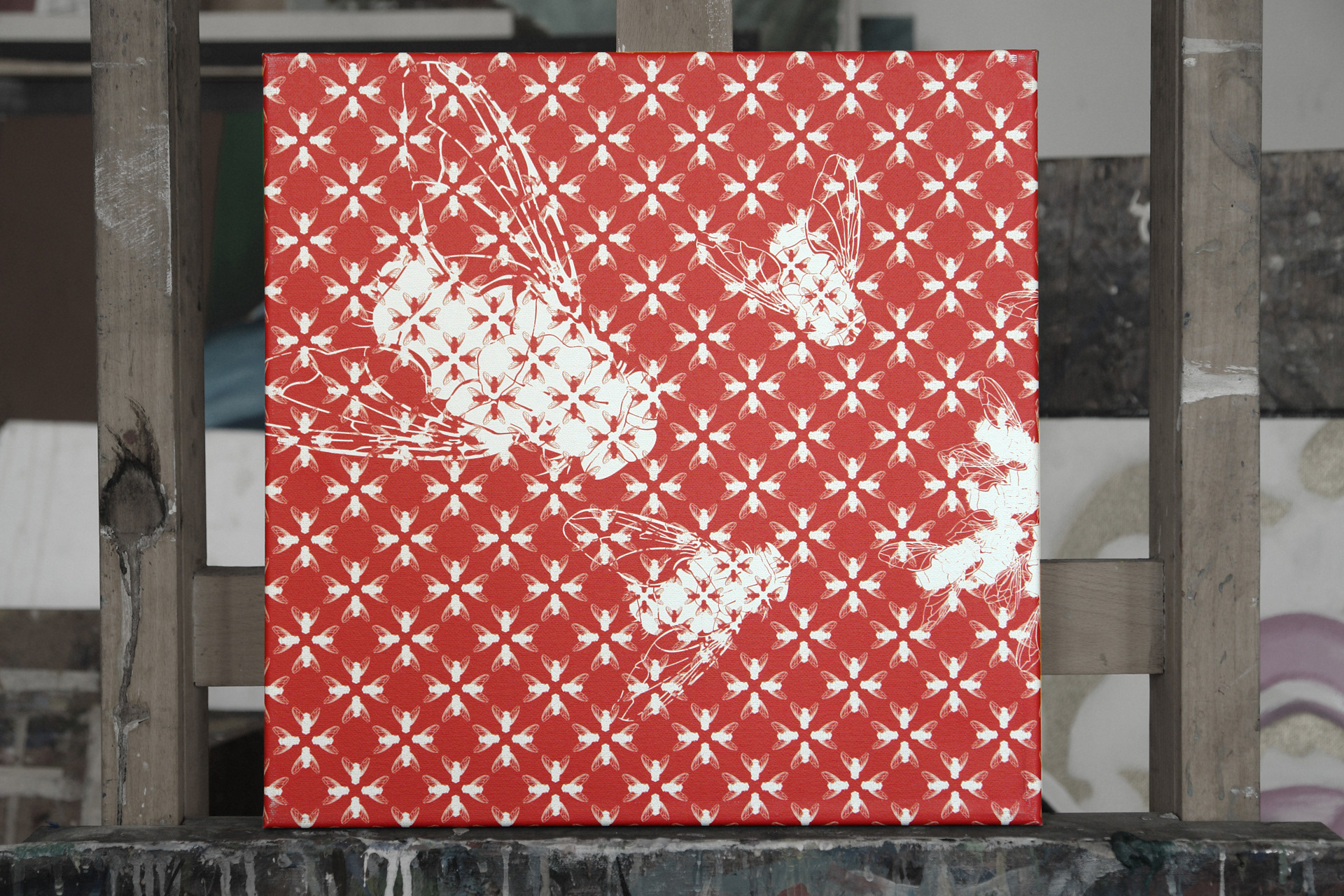flies, print on canvas