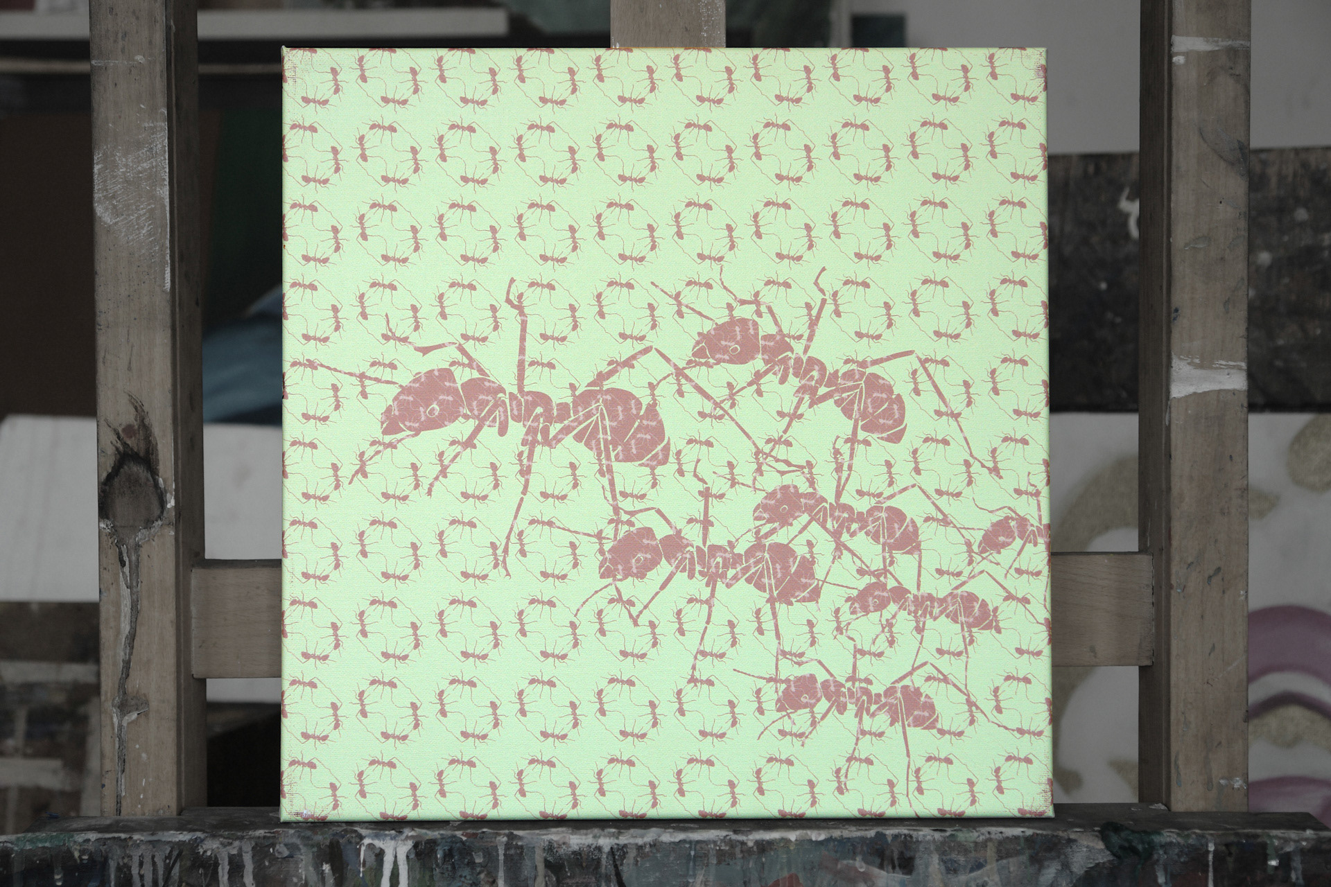 ants, print on canvas