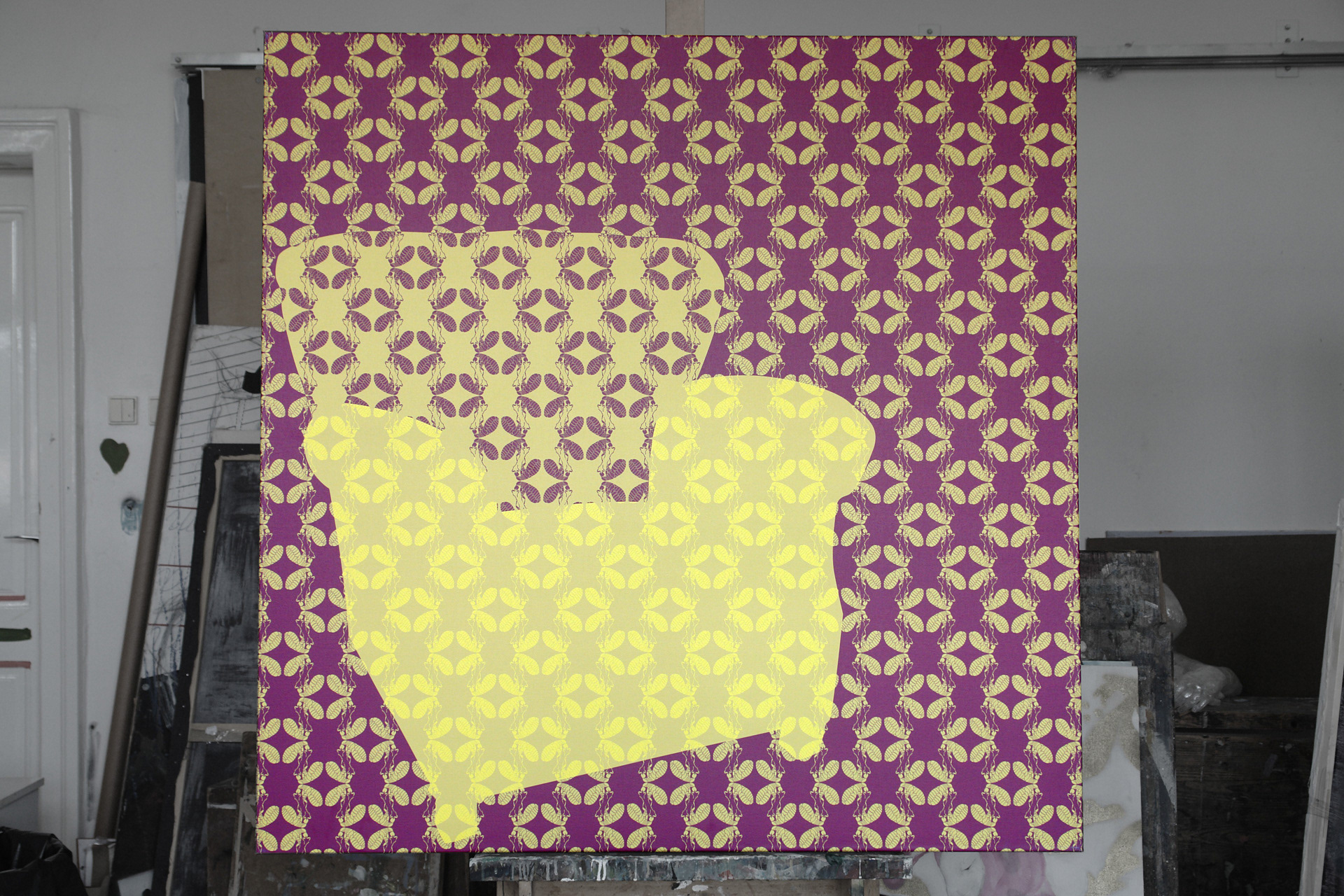 fleas, print on canvas